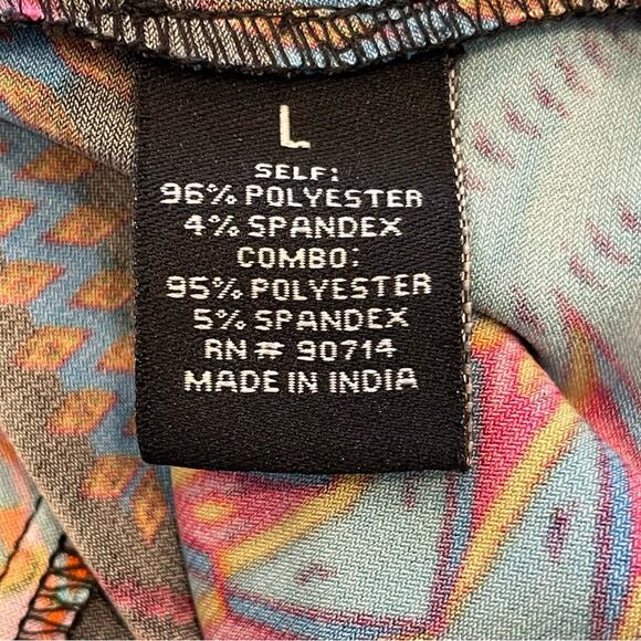 Coco Bianco Multicolor Sleeveless Asymmetrical Tunic Top or Minidress size L - Picture 9 of 10